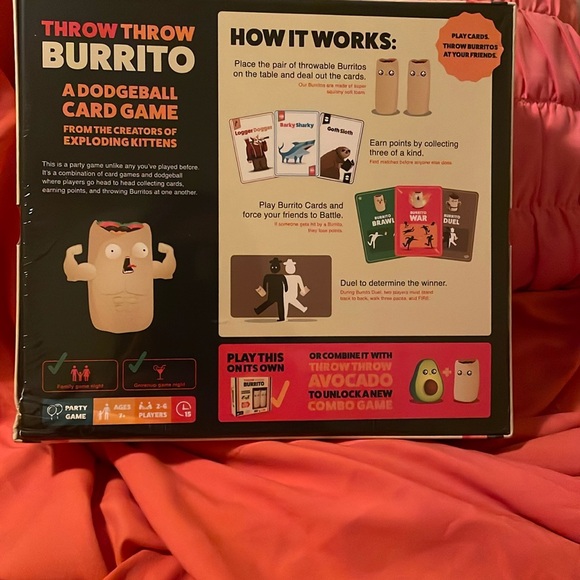 ✨BNIB Throw Throw Burrito Dodgeball Card Game FOR FAMILY & GROWN UP GAME NIGHT🌯 - Picture 8 of 14
